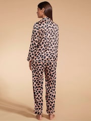Dancing Leopard Cosmos Satin Long Leg Pyjama Set - Image 2 of 4