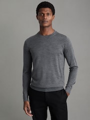 Reiss Mid Grey Merino Mixer 2 Pack Pack of Two Merino Wool Jumpers - Image 2 of 5