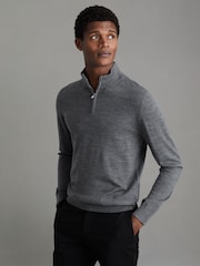 Reiss Mid Grey Merino Mixer 2 Pack Pack of Two Merino Wool Jumpers - Image 4 of 5