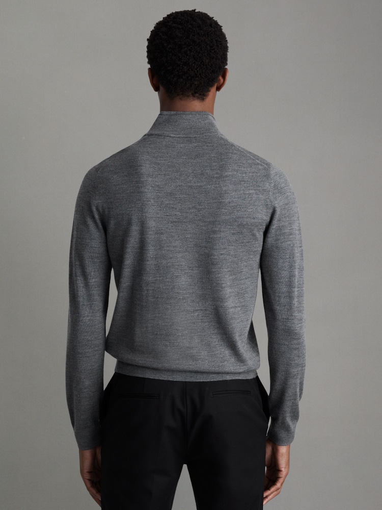 Reiss Mid Grey Merino Mixer 2 Pack Pack of Two Merino Wool Jumpers - Image 5 of 5 Reiss Mid Grey Merino Mixer 2 Pack Pack of Two Merino Wool Jumpers - Image 5 of 5