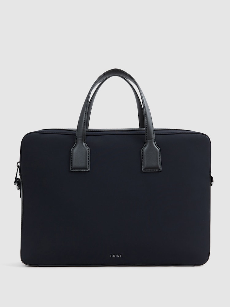 Reiss Dark Navy Carter Neoprene Briefcase - Image 1 of 6