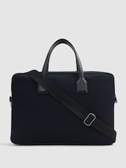 Reiss Dark Navy Carter Neoprene Briefcase - Image 4 of 6