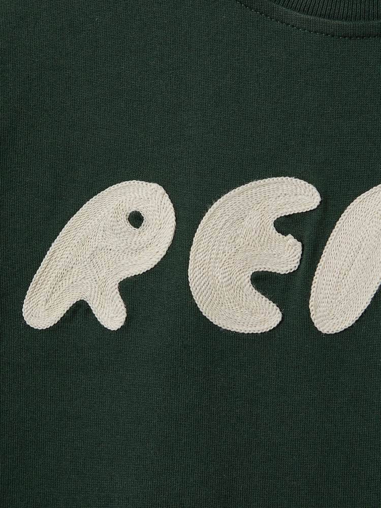 Reiss Hunting Green Sands Junior Cotton Crew Neck Motif T-Shirt - Image 4 of 4