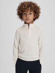 Reiss Snow Blackhall 3-9 yrs Wool Quarter Zip Jumper - Image 1 of 6