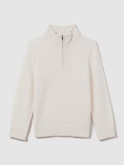 Reiss Snow Blackhall 3-9 yrs Wool Quarter Zip Jumper - Image 2 of 6