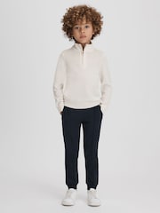 Reiss Snow Blackhall 3-9 yrs Wool Quarter Zip Jumper - Image 3 of 6