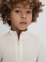 Reiss Snow Blackhall 3-9 yrs Wool Quarter Zip Jumper - Image 4 of 6