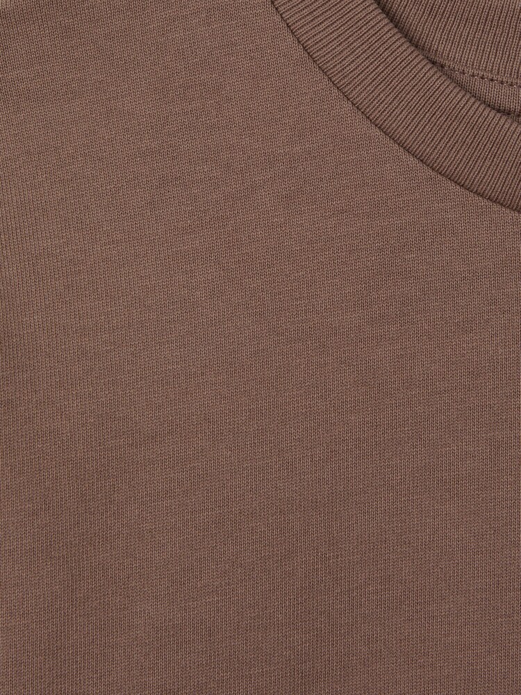 Reiss Mocha Selby Junior Oversized Cotton Crew Neck T-Shirt - Image 3 of 3