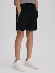 Reiss Hunting Green Heddon 3-9 yrs Knitted Drawstring Shorts - Image 1 of 6