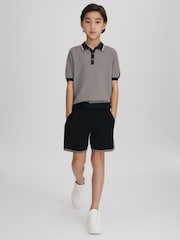Reiss Hunting Green Heddon 3-9 yrs Knitted Drawstring Shorts - Image 3 of 6