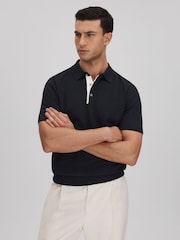 Хлопковая рубашка поло с контрастной Blend Reiss Finch - Image 1 of 6