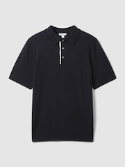 Хлопковая рубашка поло с контрастной Blend Reiss Finch - Image 2 of 6