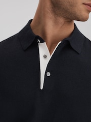 Хлопковая рубашка поло с контрастной Blend Reiss Finch - Image 4 of 6
