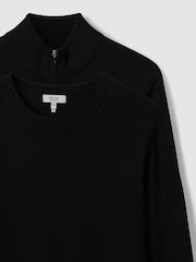Negro - Reiss Merino Mixer 2 Pack Pack of Two Merino Wool Jumpers - Imagen 7 de 7
