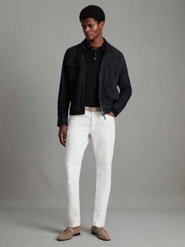 Reiss Black Trafford Merino Wool Polo Shirt - Image 7 of 7 Reiss Black Trafford Merino Wool Polo Shirt - Image 7 of 7