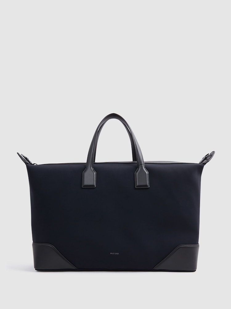 Reiss Dark Navy Elliot Neoprene Holdall - Image 1 of 7 Reiss Dark Navy Elliot Neoprene Holdall - Image 1 of 7