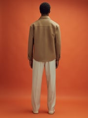 Reiss x McLaren F1 Team Camel McLaren F1 Wool Blend Twin Pocket Overshirt - Image 5 of 8