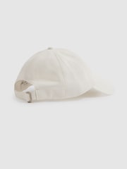 Reiss White Felix Cotton Embroidered Baseball Cap - Image 3 of 4