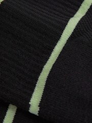 Reiss Onyx Black Axel Castore Ribbed Crew Cut Socks - Image 3 of 3