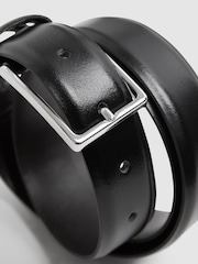 Reiss Black Dante Smooth Leather Belt - Image 4 of 4