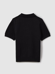 Mornarica - Teksturirana polo majica iz modala Reiss Pascoe Blend - Slika 2 iz 3