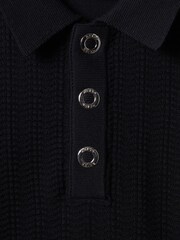 Mornarica - Teksturirana polo majica iz modala Reiss Pascoe Blend - Slika 3 iz 3