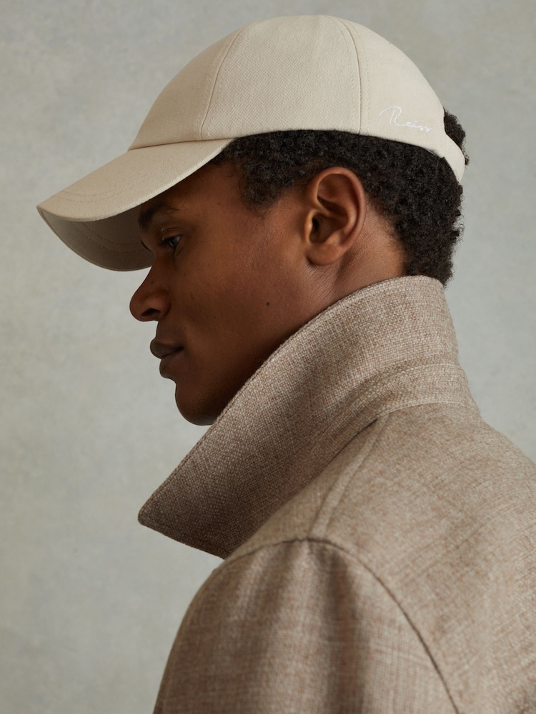 Reiss Stone Felix Cotton Embroidered Baseball Cap - Image 2 of 4