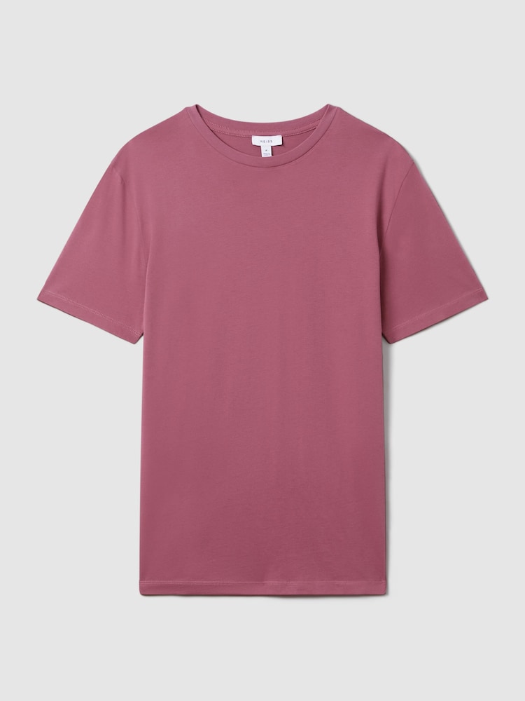 Reiss Old Rose Bless Cotton Crew Neck T-Shirt - Image 2 of 5