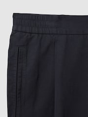 Pantalones holgados de mezcla de lino y algodón con cintura elástica Pact de Reiss - Imagen 6 de 6