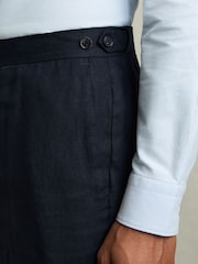 marine - Pantalon REISS Kin Slim en lin - Image 5 of 8