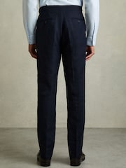 marine - Pantalon REISS Kin Slim en lin - Image 6 of 8