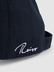 Azul marino - Gorra de béisbol de algodón con bordado Felix de Reiss - Imagen 4 de 4