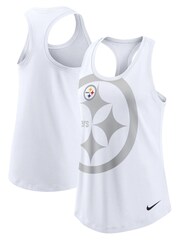 Fanatics NFL Pittsburgh Steelers Triblend Racerback White Tank Womens - Image 1 of 3