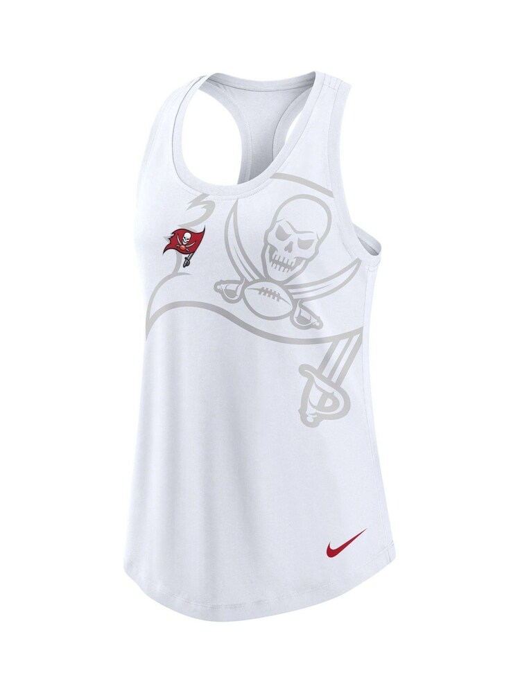 Fanatics NFL Tampa Bay Buccaneers Triblend Racerback White Tank Womens - Image 2 of 2 Fanatics NFL Tampa Bay Buccaneers Triblend Racerback White Tank Womens - Image 2 of 2
