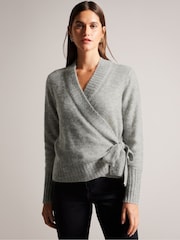 Ted Baker Grey Elliian Wrap Cardigan - Image 1 of 6