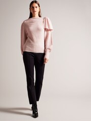 Ted Baker Pink Larbow Statement Bow Sweater - Image 3 of 6