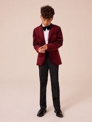 Rot - Velvet Jacket (3-16yrs) - Bild 2 von 9