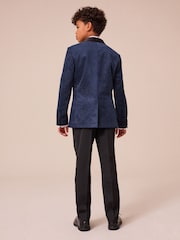 Navy Snake Skin Velvet Jacket (3-16yrs) - Image 3 of 9