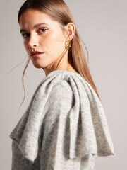 Ted Baker Grey Teebow Statement Bow T-Shirt - Image 4 of 6