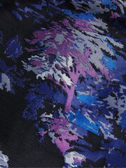 Ted Baker Black Jacquard Cropped Olliiey Top With Puff Sleeves - Image 6 of 6