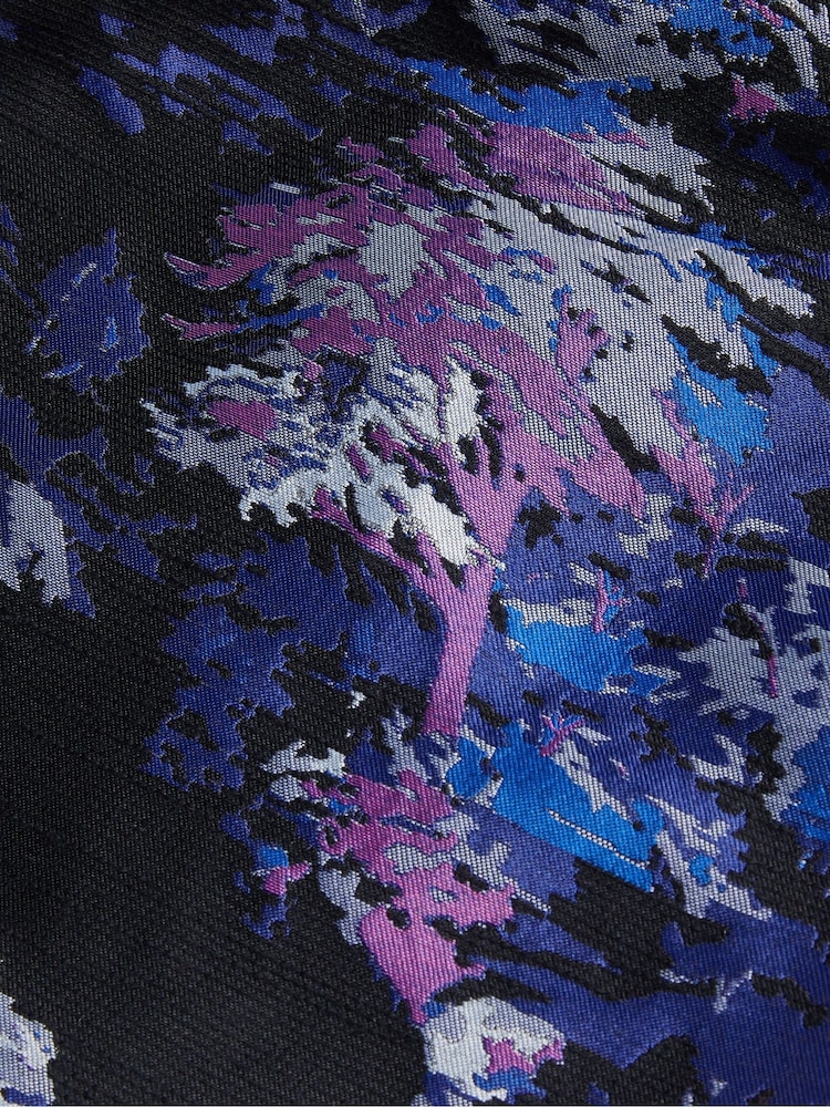 Ted Baker Black Jacquard Cropped Olliiey Top With Puff Sleeves - Image 6 of 6