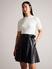 Ted Baker Black Short Sleeve Oliyia A-Line Mini Dress - Image 1 of 4