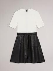 Ted Baker Black Short Sleeve Oliyia A-Line Mini Dress - Image 3 of 4