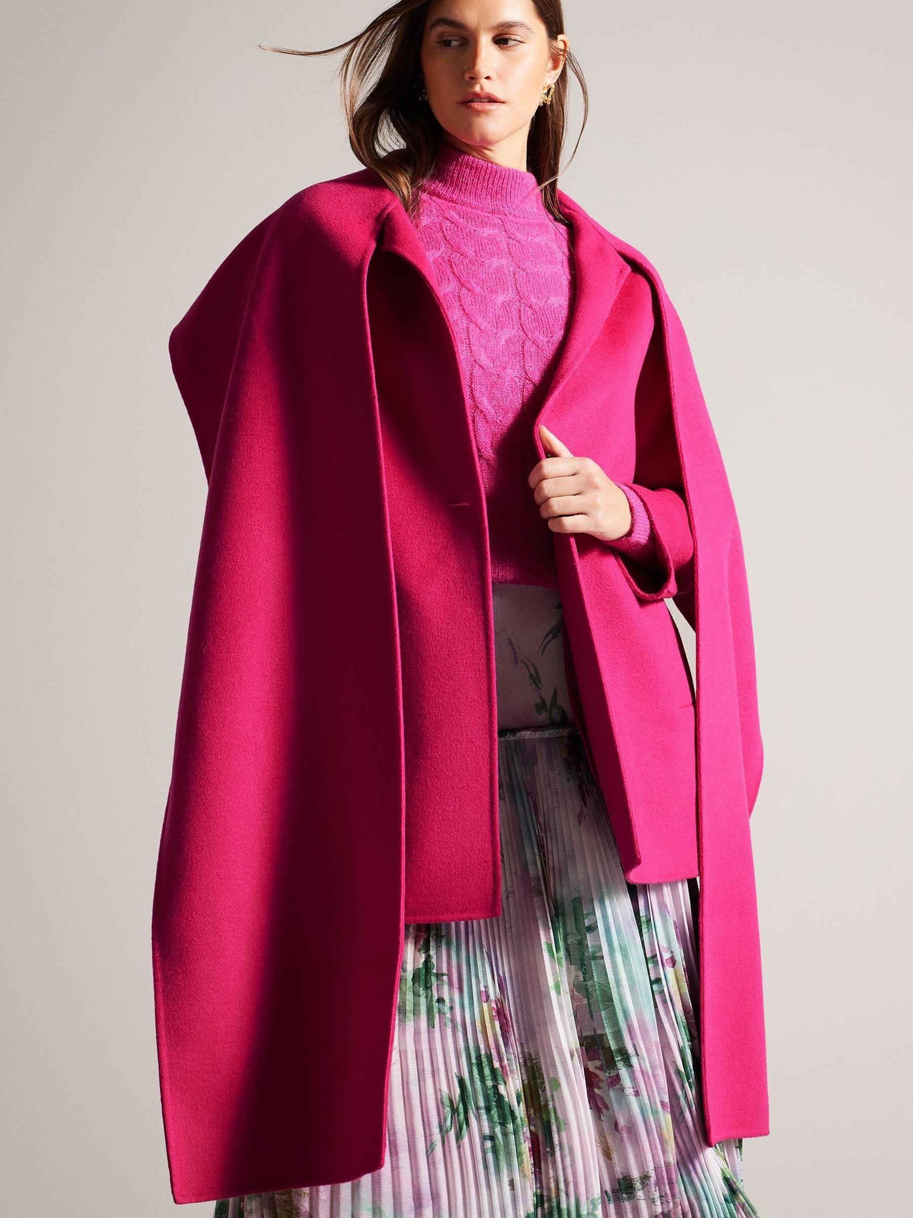Buy Ted Baker Pink Skylorr Scarf Detail Coat from Next Luxembourg