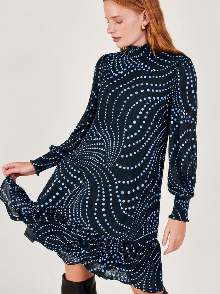 Monsoon Black Spot Ophelia Dress - Image 1 of 5