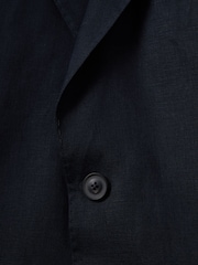 marine - Blazer Reiss Kin slim en lin coupe simple - Image 8 de 8