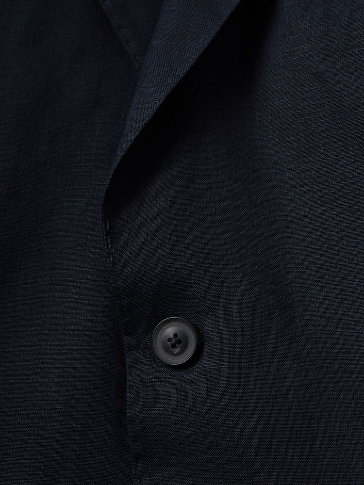 marine - Blazer Reiss Kin slim en lin coupe simple - Image 8 de 8