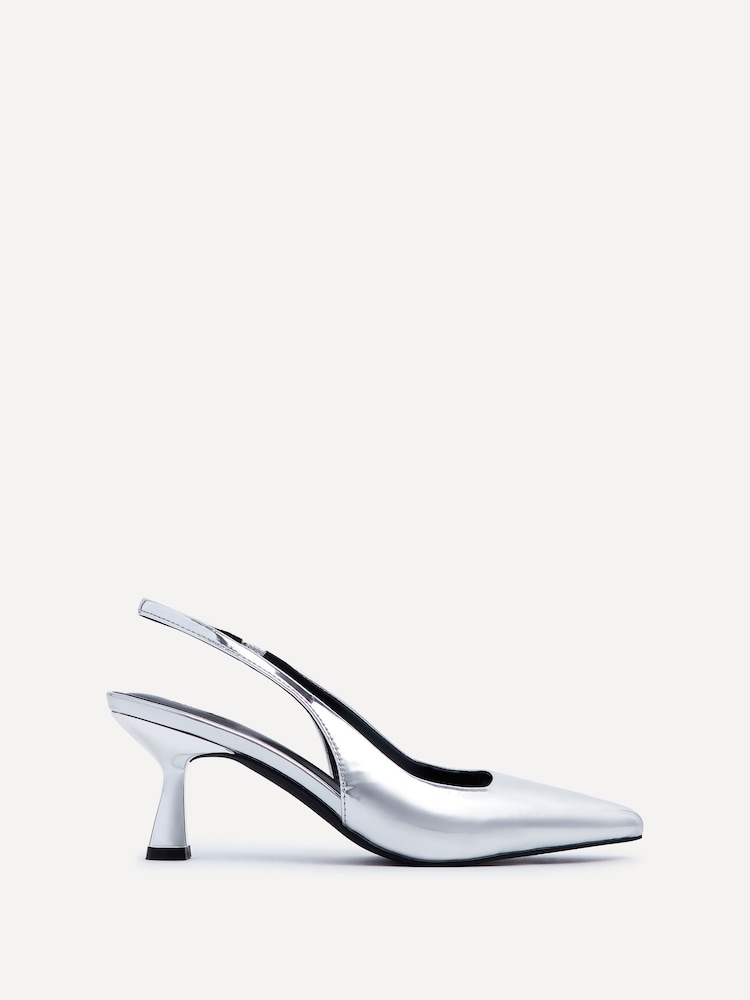 Silber - Linzi Presley Pumps mit Stilettoabsatz und spitzer Zehenpartie - Bild 2 von 5 Silber - Linzi Presley Pumps mit Stilettoabsatz und spitzer Zehenpartie - Bild 2 von 5