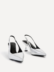 Linzi Silver Presley Stiletto Pointed Court Heels - Image 3 of 5