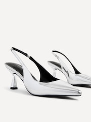 Linzi Silver Presley Stiletto Pointed Court Heels - Image 4 of 5